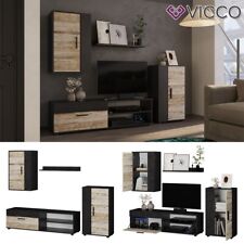  Wohnwand BERNO Hell Old Style Schrankwand Lowboard TV Hängeschrank VICCO