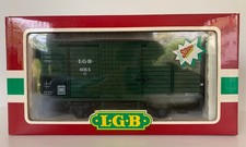  LGB Spur G 4135 2 Gedeckter grüner Güterwagen mit Dieselloksound