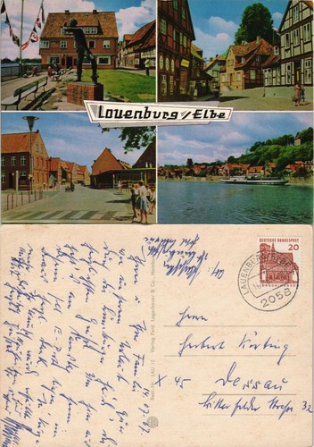 Ansichtskarte lauenburg - ansichtskarte, (elbe)