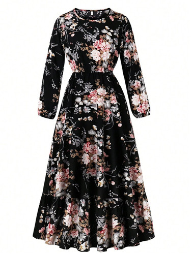 Langes damenkleid mit - langes,