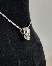Halskette Totenkopfkette Biker Totenkopf Kette Skull Steam Punk Halloween
