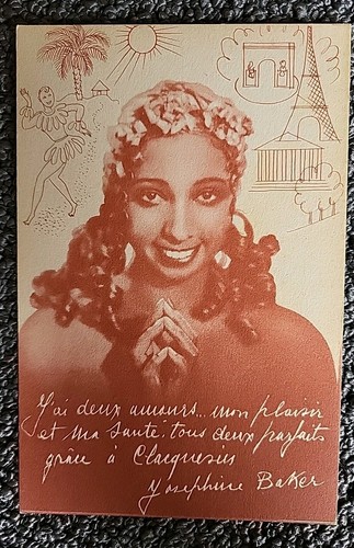 Josephine baker postkarte - josephine,