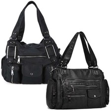 Damen Handtasche Große Schultertasche PU Leder Umhängetasche Reisen Hobo Tasche