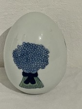 Keramik Ei mit Blumenstrauß