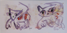 Zeichnung Katzen 2 Bilder auf