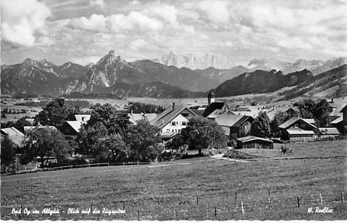 Bad allgäu alpen blick - bad, ak