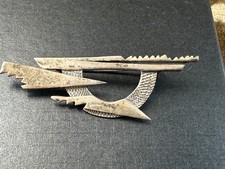 Abstrakte, antike Brosche aus Silber (925) Vintage, bzw. Art Deco