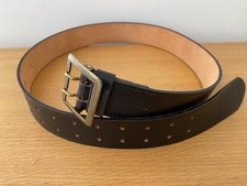 Zweidornkoppel-Ledergürtel-Leibriemen-Polizei-Feuerwehr-Länge 95