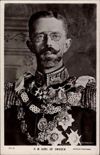 Ak König Gustav V. von Schweden, Portrait in Uniform, Orden - 11436481