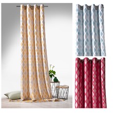 heimtexland ® Ösenschal Deko Vorhang Raute Dekoschal Gardine blickdicht Typ796