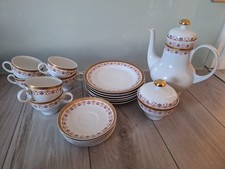 Teeservice Kaffeeservice Kahla DDR GDR Goldrand 6 Personen 20 Teile