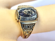 College Ring Highschool Ring Größe 54 Gelbgold-Weißgold 585/14 karat Siegelring