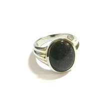 Silberring MDI Blaufluss Cabochon + 925er Sterling Silber Ring Gr. 66