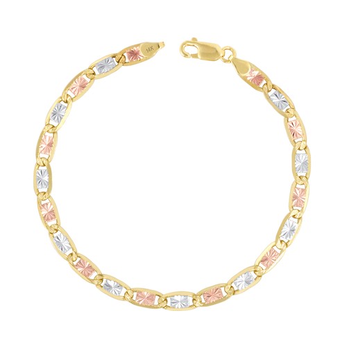 14k massiv gelb rose - rose, tri