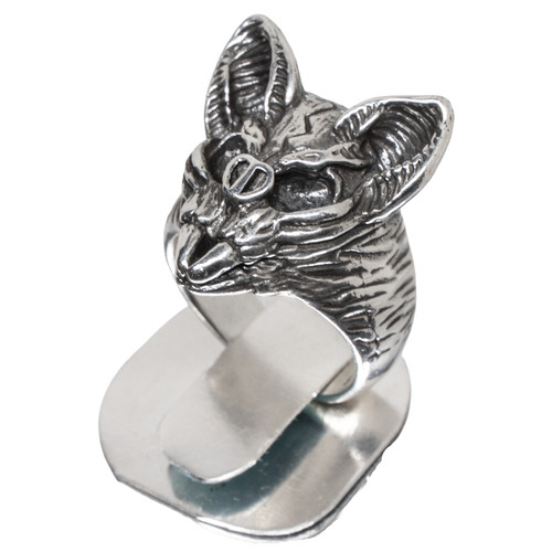 Bat head ring - head, 925