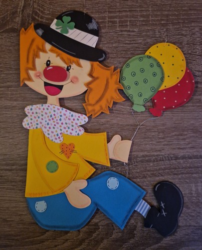Tonkarton fensterbild clown - fensterbild,