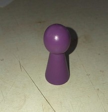 Extra große Spielfiguren - Kegel - Pöppel aus Holz 40/19 mm Classic Line lila