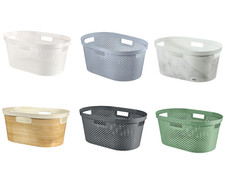Wäschekorb Wäschewanne Curver Wäscheträger Plastik Kunststoff Korb Griffen 40 L