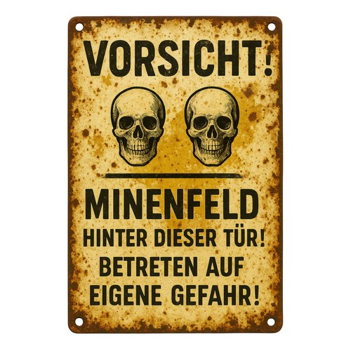Vorsicht minen schild - vorsicht,