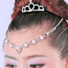 Kettenset mit Ohrringen Perlen Strass Metall silber Brautschmuck Halskette Ohr