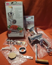 GSW Fleischwolf m. Gebäckvorsatz Gr.8 a. Aluminium /Messer+Lochscheibe Edelstahl