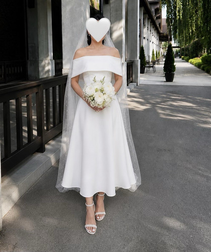 Elegantes weißes brautkleid - elegantes, /