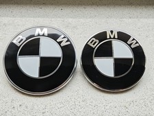 Emblem für BMW Motorhaube Heckklappe 82mm 74mm Schwarz Weiß E90 E46 M3 8132375