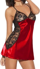 Sexy Damen Nachthemd Satin