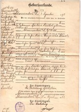 X6 - Geburtsurkunde Magistrat