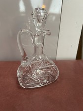 Glas Kristall Karaffe Geschliffen 18 cm hoch
