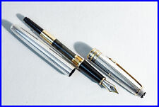 925 Silber Solitaire Montblanc MEISTERSTÜCK Füller 144 OM 18K Gold "N° 111"
