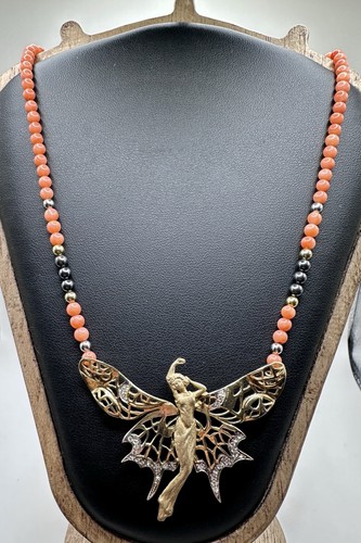 Collier mit schmetterlingsfee - collier,