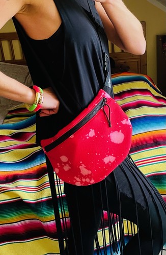 Bauchtasche batik pink - bauchtasche,