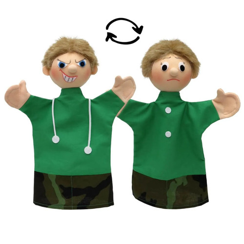 Handpuppe junge böse 27cm - handpuppe,