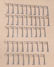 Spur n: Konvolut Oberleitung Masten, 46 Stück, kurze + lange Ausleger, Rückbau 