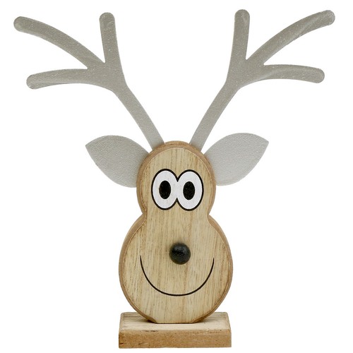 Elchkopf natur holzdeko - elchkopf,