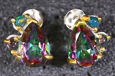 Mystic Topas / Opal Ohrstecker Silber 925
