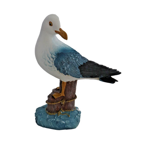Deko möwe auf poller vogel - poller,