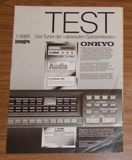 Seltene Werbung vintage ONKYO T-9900 HiFi Tuner der absoluten Spitzenklasse 1985
