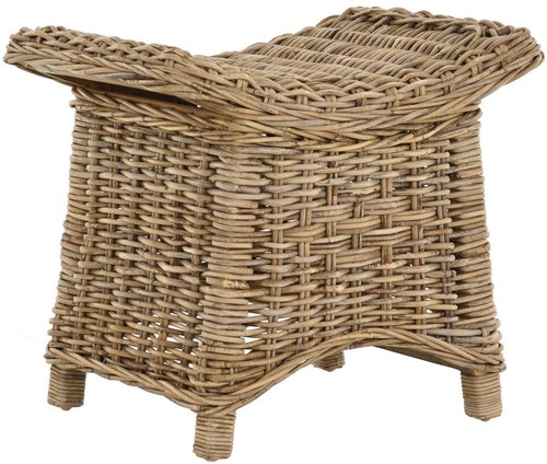 Rattan fußhocker geschwungene - fußhocker,
