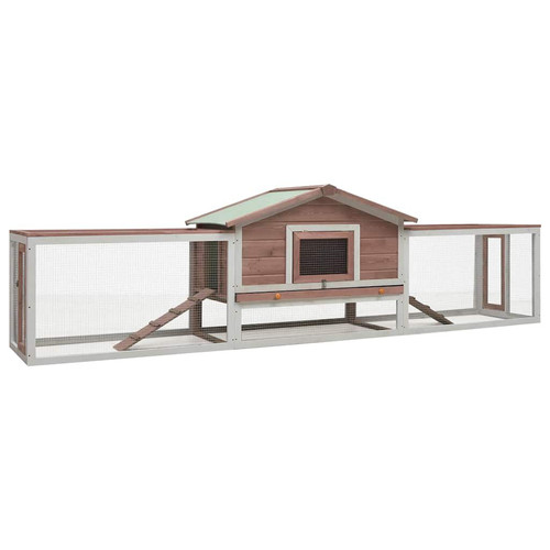 Kaninchenstall mokka 310x70x87 - kaninchenstall,
