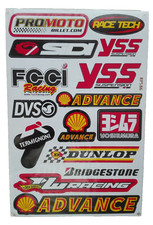 TOP Stickerbogen Aufkleber, Advance Yoshimura Dunlop YSS Shell DVS E47