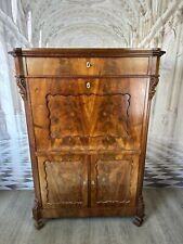 ANTIKER LOUIS PHILIPPE SEKRETÄR UM 1860 SPÄT BIEDERMEIER MAHAGONI TOLLES FURNIER