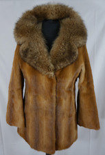 Damen 100% FUCHSPELZ Luxus Pelz Jacke Gold Elegant Edel WOW Größe M 38/40