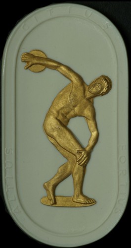 Olympia porzellan medaille - olympia:, porzellan-medaille