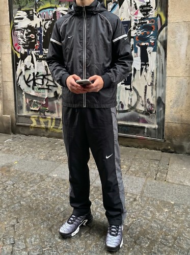 Nike vintage jacke y2k schwarz - jacke,
