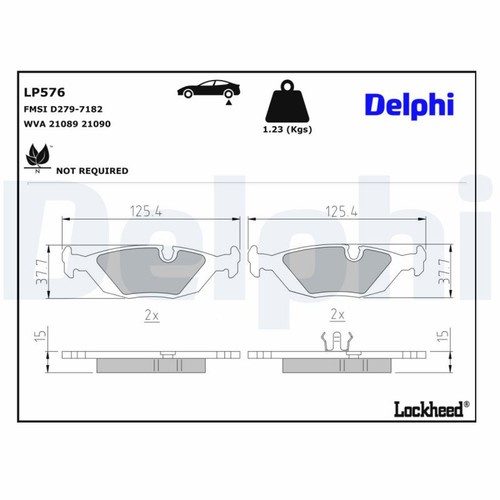Delphi bremsbelagsatz - delphi,
