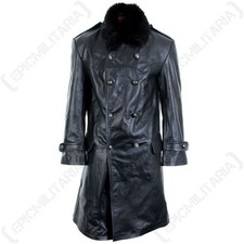Ledermantel eines offiziers - ledermantel,
