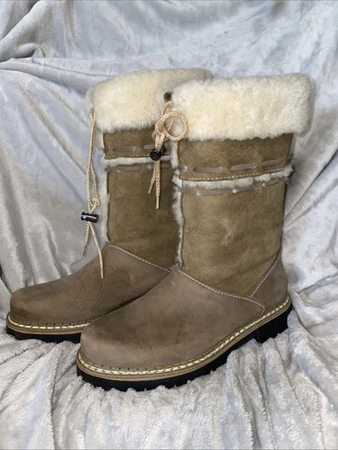 Warme lammfellstiefel - warme,