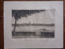 Radierung Fritz Hartmann Düsseldorf Original Handsigniert